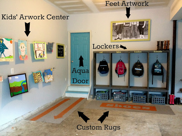 Garage Mudroom Makeover {For the REAL Family}