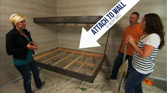 Floating Bunk Beds Tutorial Knock It, How To Build Hanging Bunk Beds