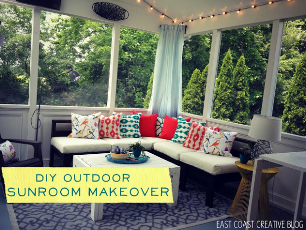 DIY Sunroom Makeover {Knock It Off Episode} | East Coast Creative - Diy Sunroom Upgrades