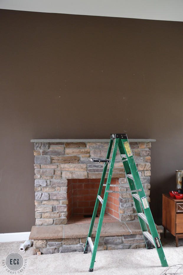Fireplace before