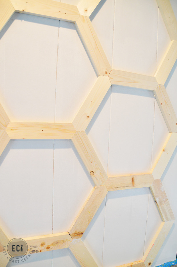 Hexagon wood trim
