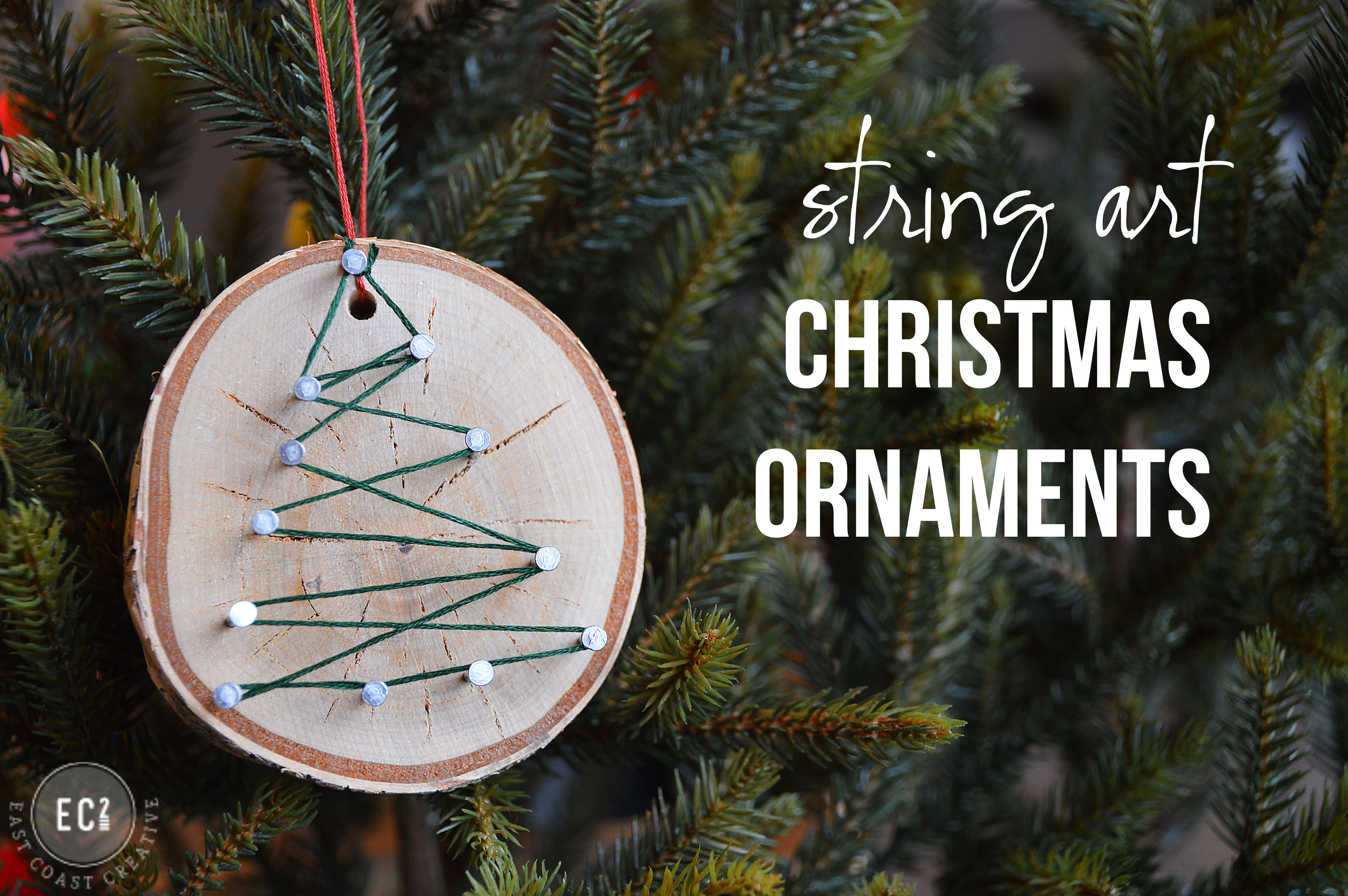 DIY String Art Ornaments