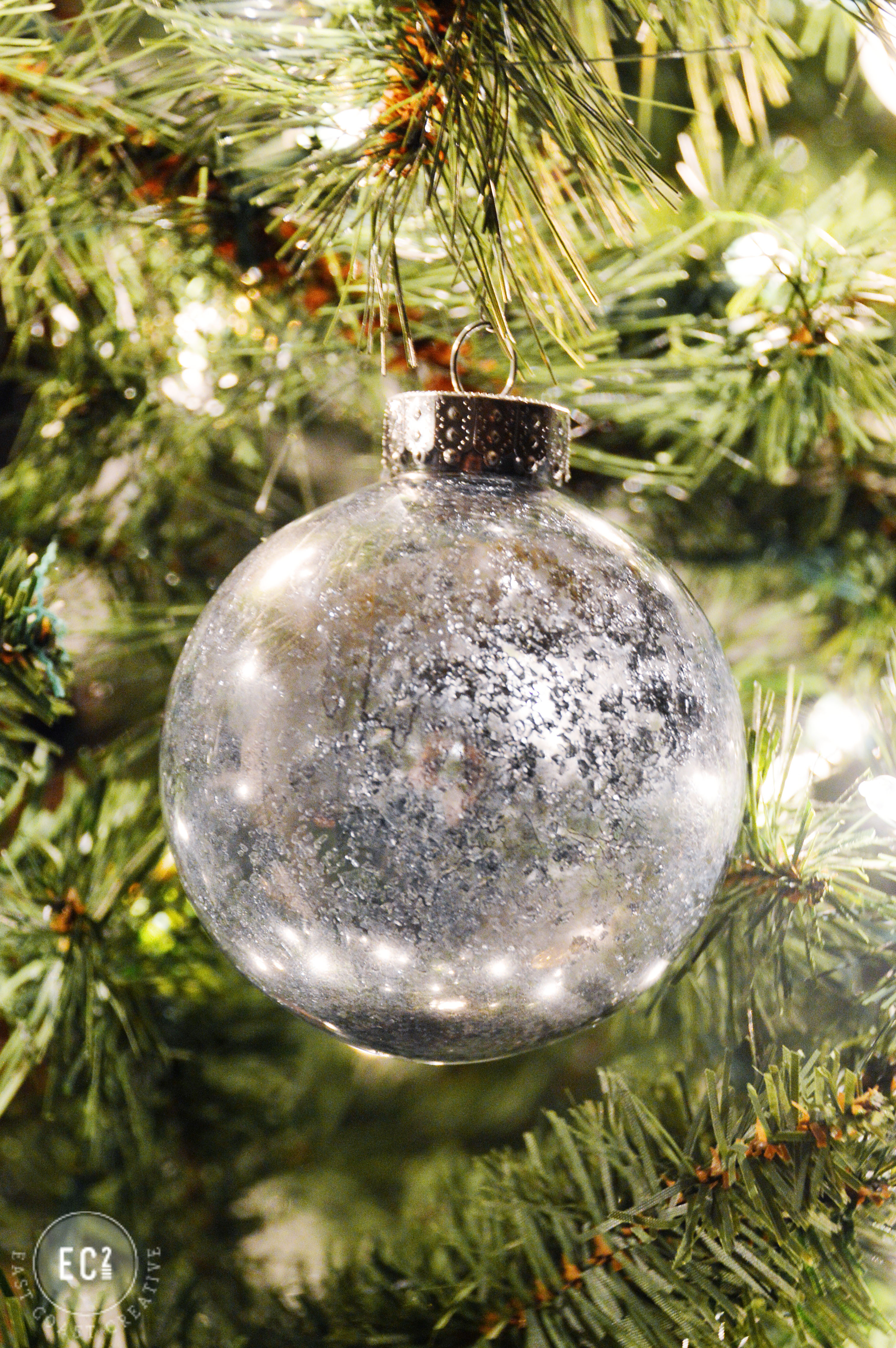 How To Make Easy Faux DIY Mercury Glass Christmas Ornaments