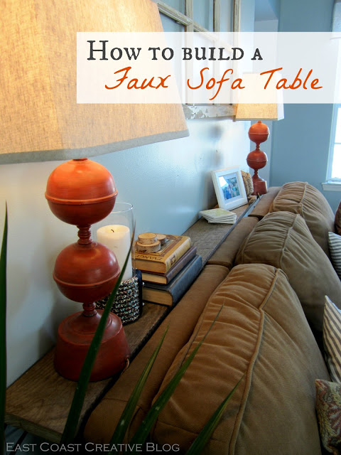 how to build a faux sofa table