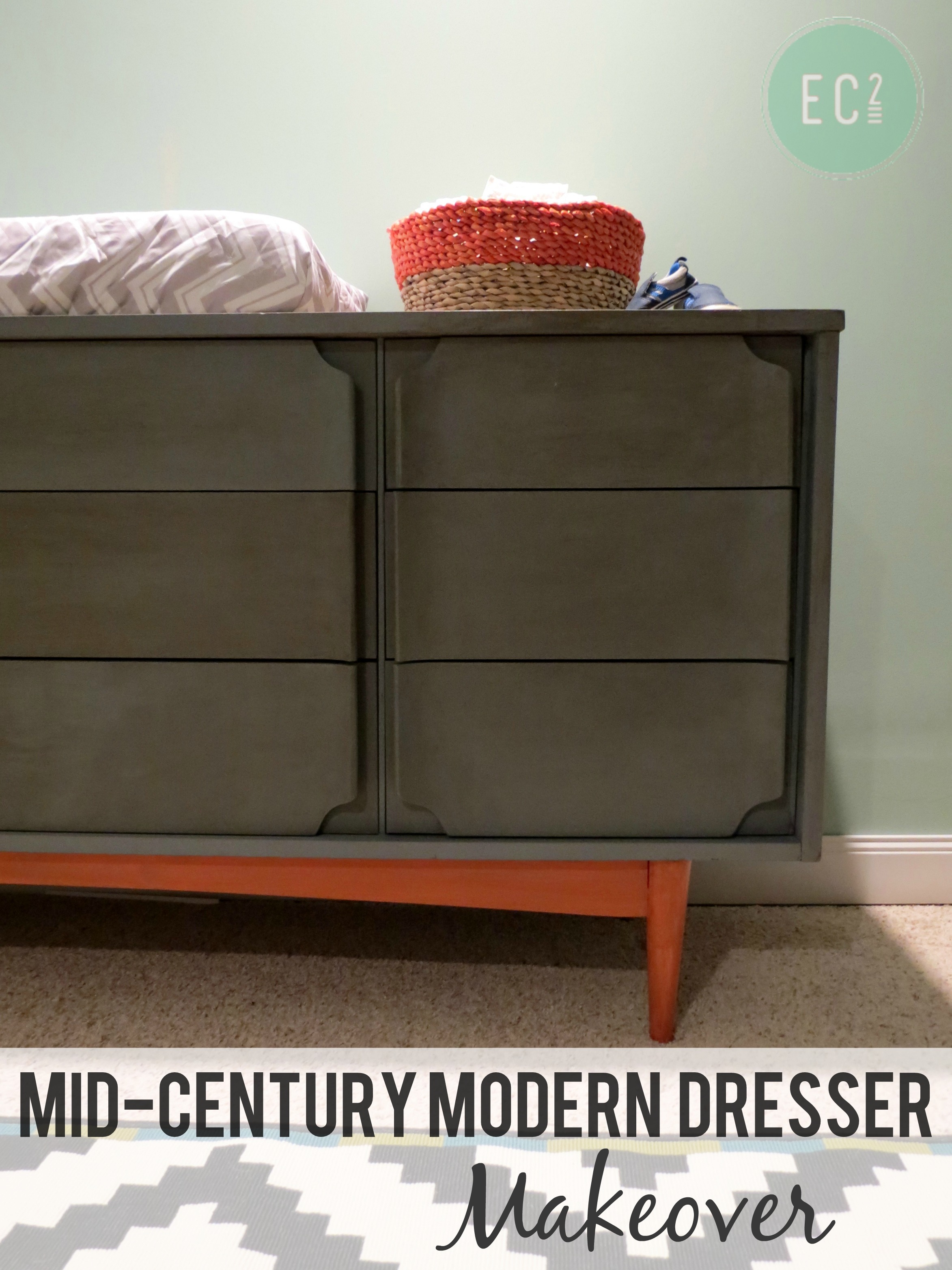 Mid Century Modern Dresser Makeover