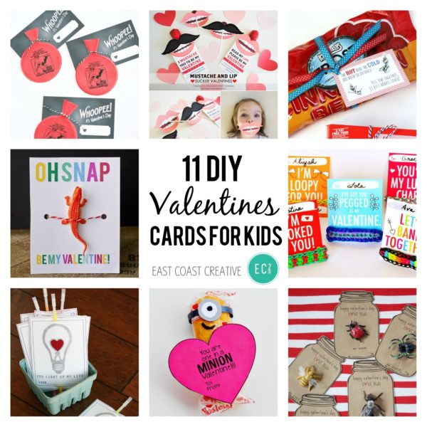 11 DIY Valentine’s Day Cards for Kids | East Coast Creative