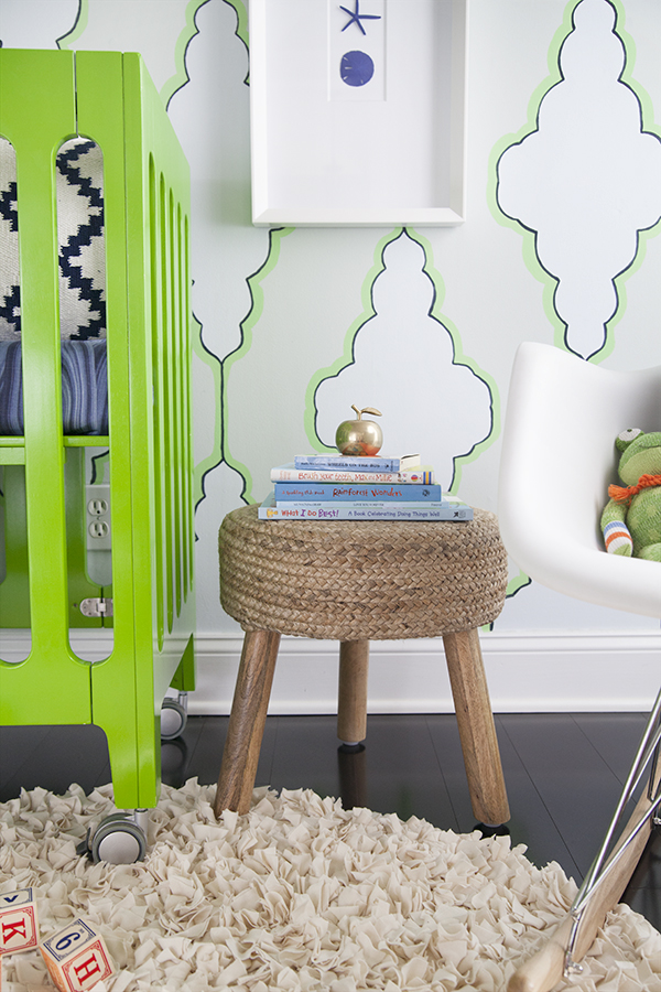 CWTS-Round 2-Painting-Hand Painted-Wall-Pattern-Green-Mint-Blue-Navy-Crib-Stool-Web Shot