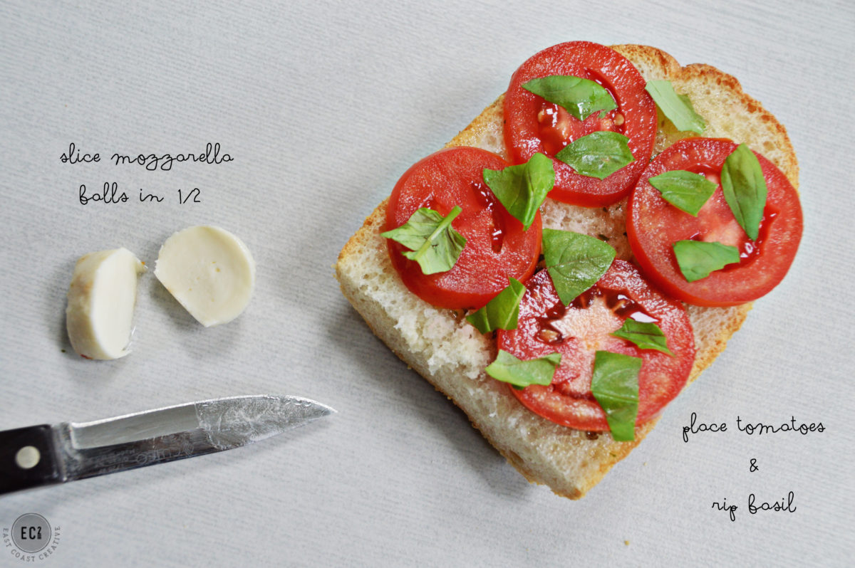 Toasty Tomato Basil Mozzarella Bread East Coast Creative