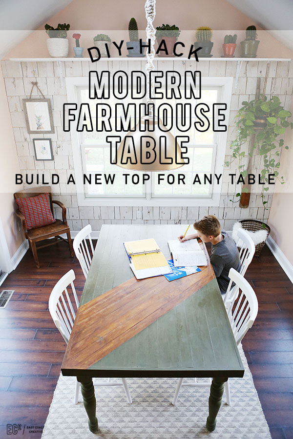 MODERN FARMHOUSE TABLE DIY HACK