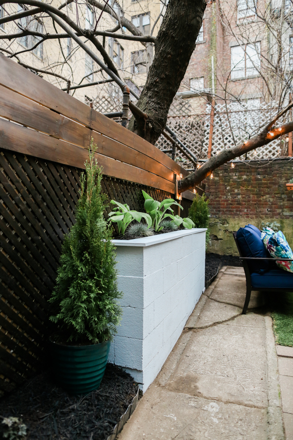 DIY Urban Patio Makeover Cinderblock Planter