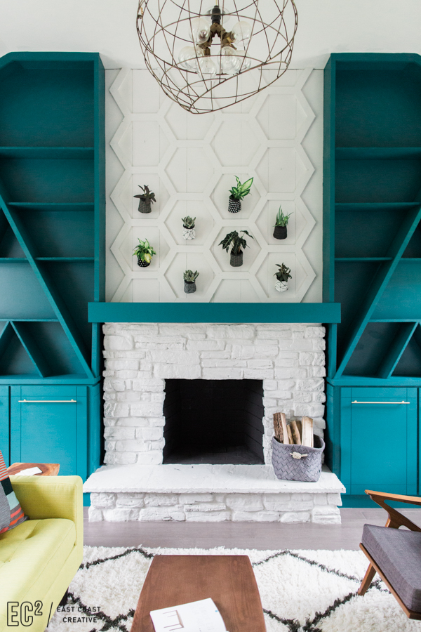 Modern Fireplace Living Room Makeover East Coast Creative