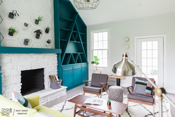 Modern Living Room Makeover Mid Century East Coast Creative
