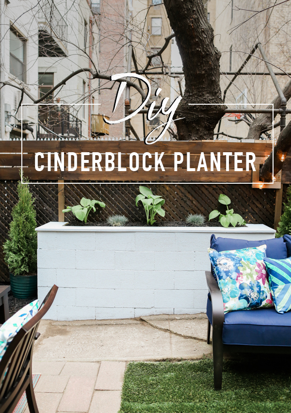 DIY Patio Makeover Cinderblock Planter 2