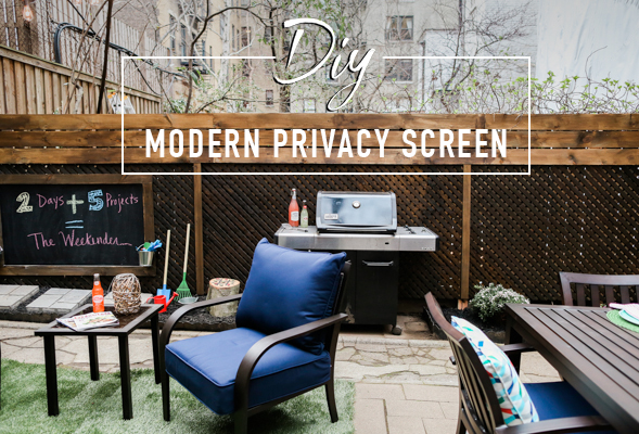 DIY Patio Makeover Modern Privacy Screen